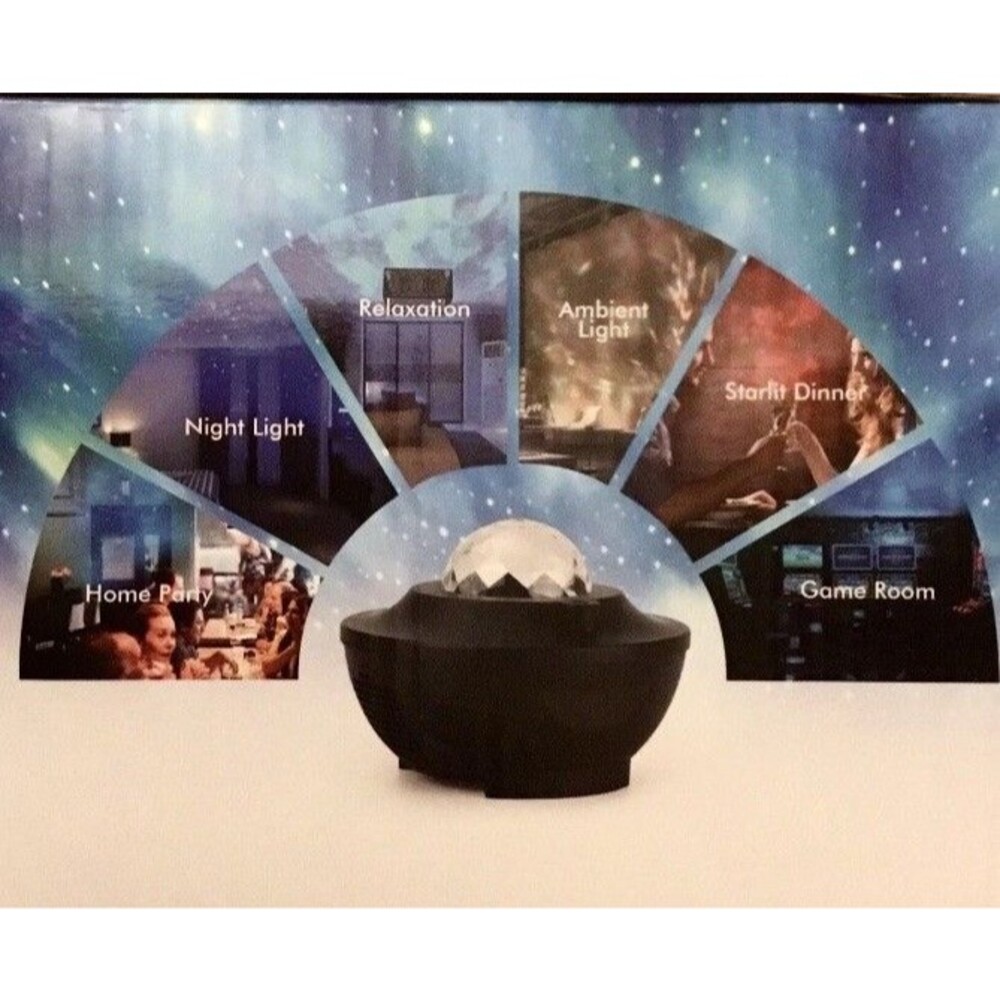 Starry Projector Light, Party Mood Light Game Room Starlit Dinner USB New In Box